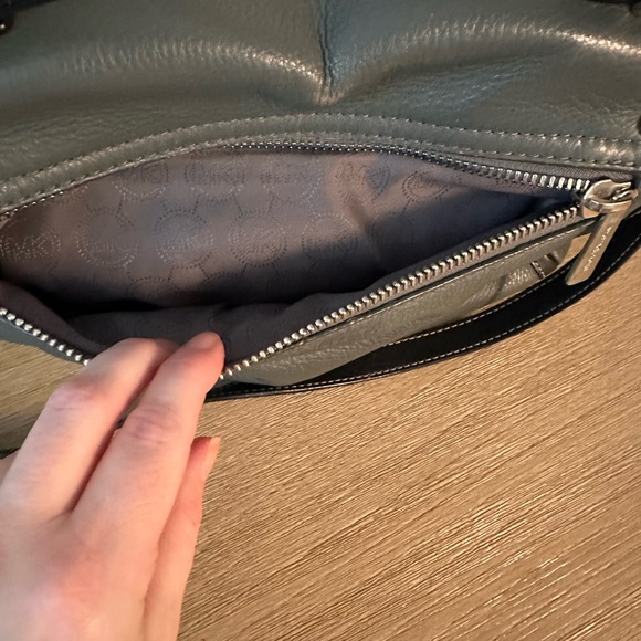 Michael Kors Dark Grey and Black Medium Handbag with Cross Body Strap - Picture 6 of 10